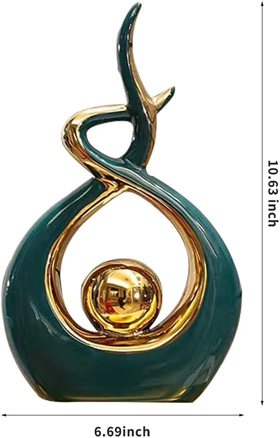 Norrclp Home Decor Modern Abstract Art Ceramic Statue Table Decorations for Dining Room Living Room Office Centerpiece