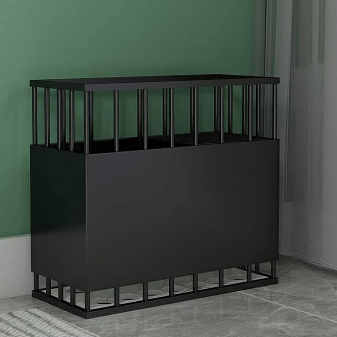 Umbrella Stand Commercial, Metal Wrought Iron Rust-Proof Umbrella Bucket, Indoor and Outdoor Large Capacity Long and Short Umbrella Storage Rack, 3 Colors
