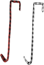 Regent Products Red and Black Buffalo Check Fabric Covered Wreath Hangers, 2-Pack
