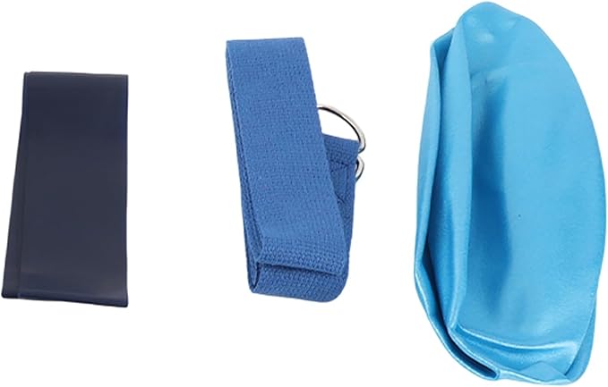5 - Piece Yoga Set with Block/Stretch Belt/Loop Band/Ball/Towel | Trusted EVA & Latex Materials | Portable Exercise Kit for Home/Gym/Travel