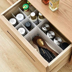 20PCS DIY Plastic Grid Drawer Dividers, Large Adjustable Drawer Storage Organizer (38cmx7cm) for Clutter Kitchen Cutlery Dresser Makeup Tools Socks Can Help Tidy Office Desk Clinic Bedroom