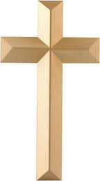 Yookin 13inches Wood Wall Cross Wooden Wall Decor Hanging Cross Decorations for Church Home Office Christian Baptism Religious Gift(Beech Wood)