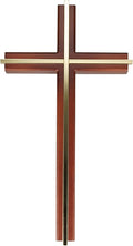 ACHIBANG 10" Wooden Cross for Wall, Modern Minimalist Wall Cross for Home Decor and Blessing, Catholic Gifts