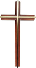 ACHIBANG 10" Wooden Cross for Wall, Modern Minimalist Wall Cross for Home Decor and Blessing, Catholic Gifts