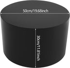 Round Display Pedestal Stand, Event Decor Display Plinth Stands, Bridal Shop Cylinder Plinth Raiser Table, Party Event Decor Circle Pedestal Stand for Boutiques Model Air Conditioner Heightening (Black, 19.7*11.8in)