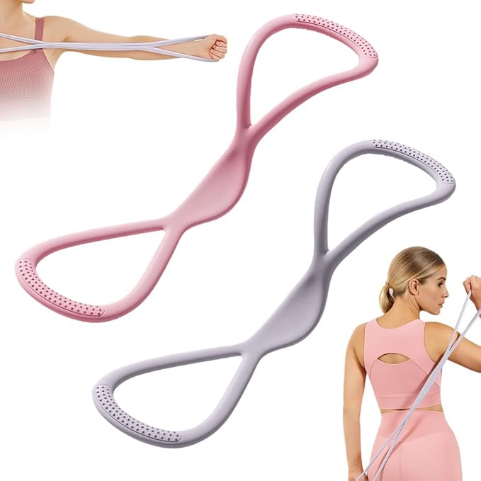 Resistance Bands, 2025 New Figure 8 Resistance Bands for Women Men, Exercise Bands with Handles for Working Out, Arm, Back, Fullbody Yoga Pulling Rope, Elastic Stretch Bands