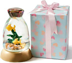 Unique Goldfish Aquarium Snow Globe with Gift Wrapped Box - Decorative Glass Ball with Glitter Water Effect, Ideal for Housewarming & Birthday Gifts, Miniature Tabletop Decor
