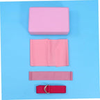 POPETPOP 4pcs Yoga Tool Kit Resistance Ring Latex Pull Towel and Stretch Band Essential Yoga Accessories for Home Gym for Stretching and Fitness