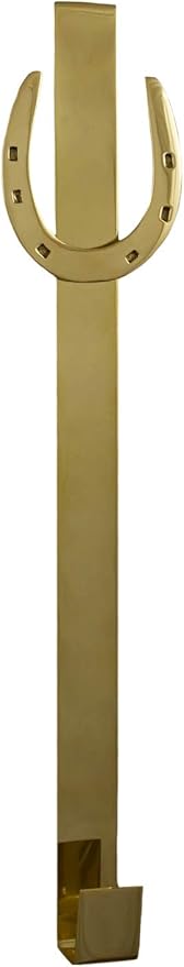 Solid Brass Wreath Hanger- Horseshoe