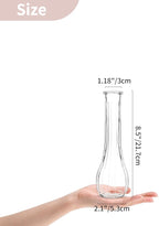 NUPTIO Glass Bud Vases Centerpiece: 6 Pcs Small Flower Vase for Wedding in Bulk - Cute Clear Ribbed Vase for Party Events Home Table Decor