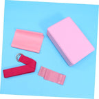 Yoga Tool Kit Yoga Block Latex Pull Towel Stretch Band Resistance Ring Carrying Strap for Home Exercise