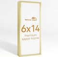 6x14 Aluminum Metal Picture Frame,Tempered Glass Gold Photo Frame 6x14 for Family Photo,Posters,Art,Document to Wall Mount Horizontally or Vertically