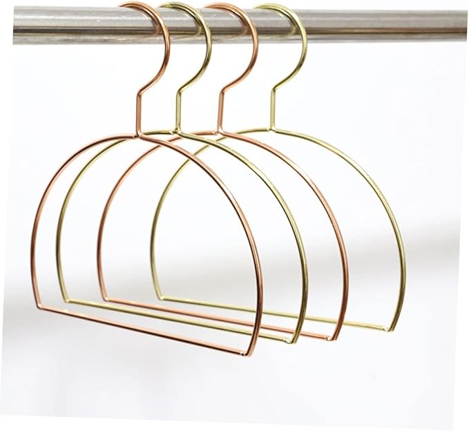 Amosfun 3pcs Space-Saving Semicircular Metal Scarf Hanger Rack for Closet Tie Hanger Scarf Towel Belt Rack Large Organizers