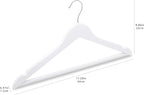 Amazon Basics Durable Wooden Clothes Hangers,White,(Pack of 80)
