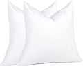 puredown® Feathers Throw Pillow Inserts Set of 2 for Couch, Recliner, Bed Decor, Square, 16 x 16 inch