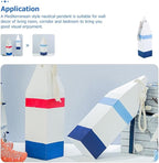 Mediterranean Buoy Ornaments 2 Pack Wooden Buoy Pendants Nautical Themed Wall Decor for Beach House Bedroom Bathroom Fishing Party Decoration 2.75X2.75X10.23In