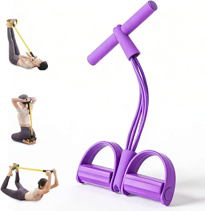 21 Fitness Resistance Bands with 4 Tube Pedal Ankle Puller, 2026 New Multifunction Elastic Yoga Resistance Band, Stretching Bands for Home Gym Use