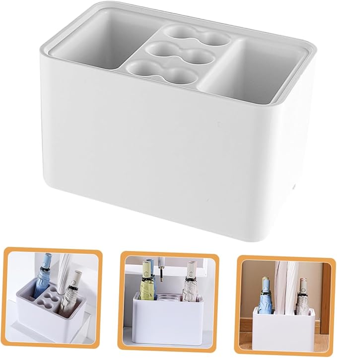 Adjustable Umbrella Rack Entryway Stand Umbrella Holder for Deck Plastic Organizer Hotel Office Use