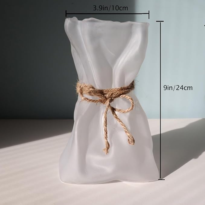 Kaitnax Glass Vases Irregular Shaped Flower Vase Art Decorative Flower Vase for Wedding, Dinning, Bookshelf, Home Decoration or Gift