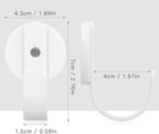 Linwnil 2 Pack Magnetic Wreath Hanger Wreath Holder Wreath Hanger Hook for Metal Front Door for Christmas Decorations (Black) (White, 43mm)