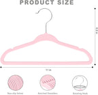BAGAIL 50 Pack Kids Velvet Hangers 11 Inches Children's Clothes Hangers Non-Slip Baby Hangers for Infant/Toddler (Blush Pink)