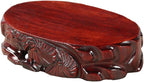 GOLDY&WENDY Round Rosewood Solid Wood Carved Display Stand Pedestal Base
