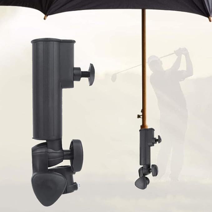 Push Trolley Cart Umbrella Holder Mount, Adjustable Cart Umbrella Stand Accessory