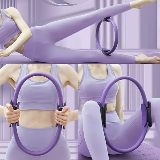 at Home Pilates Kit 13 pcs, Pilates Equipment for Home Workouts, Pilate Accessories Set with 9.8” Ball, 12” Magic Circle Yoga Rings, Resistance Bands, Pilates Essentials Kit for Women Gift