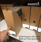 ANSSDO 24 Pack Brown Cardboard Magazine Holder Bulk Kraft Magazine File Holder Magazine Organizer, Magazine Storage Box, Large Volume Magazine File Organizer as Book Bins or Folder Holder for Desk