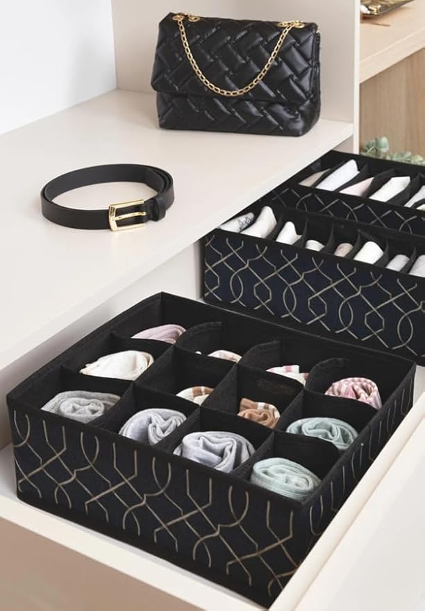 Fabric Drawer Organizer – Foldable Cloth Storage Box for Clothes, Closet, and Dresser Organization