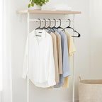 Utopia Home Plastic Hangers 100 Pack - Perfect Space Saving Clothes Hanger - Durable and Strong - Perfect Closet Organizers with Shoulder Grooves (Black)
