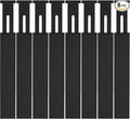 Bamboo Drawer Dividers,17-22" Adjustable Kitchen Drawer Organizer for Clothes,8 Pack Expandable Drawer Organization Separators for Bedroom,Bathroom,Dresser and Office,Black