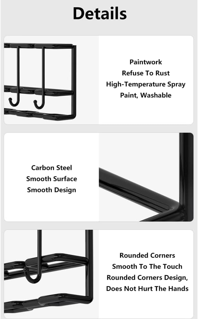 4/6 Compartment Umbrella Stand Wall Mounted Modern Metal Space Saving Umbrella Holder Rack Indoor Umbrella Organizer for Home