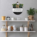 Rustic Kitchen Decor,This Kitchen Is Seasoned With Love Rustic Round Wooden Sign,For Home, Office, Store Or Restaurant