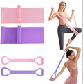 Resistance Bands, Figure 8 Resistance Band, 4 Pack - Latex-Free Exercise Bands for Home Gym, Strength Training & Physical Therapy | Yoga, Pilates, Glute Workouts | Portable Elastic Bands