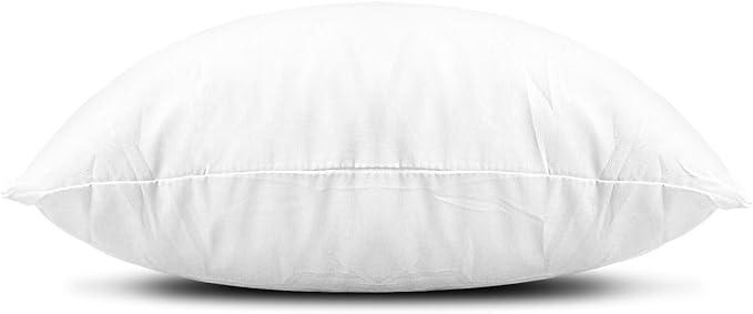 EDOW Throw Pillow Insert, Lightweight Soft Polyester Down Alternative Decorative Pillow, Sham Stuffer, Machine Washable. (White, 18x18)