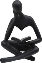 Reading Women Statue, Thinker Sculptures, Abstract Art Ornament, Modern Aesthetic Figurine Decoration, Suitable for Home Living Room Bedroom Office Shelf Table Desk Bookshelf Decor