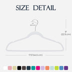 HOUSE DAY White Velvet Hangers 60 Pack, Non Slip Clothes Felt Hanger Heavy Duty for Coat, Premium Slim Space Saving Suit Hangers for Closet Organizer, 360° Rotating Silver Hook