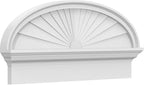32" W x 14-7/8"H x 2-3/4"P Elliptical Sunburst Architectural Grade PVC Combination Pediment
