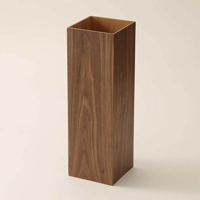 Square Umbrella Holder, Umbrella Stand Rack, Umbrella Bucket with Drip Tray, Natural Wood Grain, Free Standing Umbrella Holder Entryway Umbrella Holder Rack Organizer (Color : Walnut)