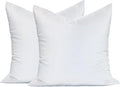 MoonRest® Synthetic Down Alternative 19x19 Square Pillow Insert Form, for Decorative Throw Pillow, Sofa, Cushions, Body and Bed - Pack of 2- Size 19” X 19”
