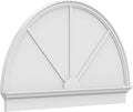 56"W x 34-3/4"H x 2-3/4"P Half Round 3 Spoke Architectural Grade PVC Combination Pediment
