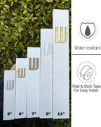 A&S Mezuzot Modern Concrete Mezuzah Case with Scroll, Easy Peel and Stick Mezuza (White+ Wood Shin, 11 Inches)