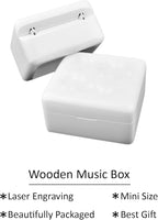 Sinzyo Anastasia-Once Upon a December Music Box Vintage Musical Boxs for Birthday Gift Valentine's Day Christmas Day(White Wooden Box)