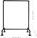 Kids Pipes Dress up Clothing Rack, Kids Clothes Rack, Child Garment Rack, Hanging Clothes Rod Storage Shelf Organizers Shelves Shelving, Black Metal