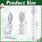12 Pcs Christmas Ties Wreath Holder - 8.5" Adhesive Silicone Hangers - Stretchable Adhesive Straps Stocking Holder for Garland Mantle Stairways Decoration