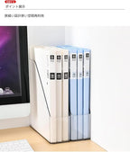Magazine Holder, Clear Plastic Vertical File Magazine Organizer, Desktop File Magazine Book Storage Shelf for Office Desk (4PCS)