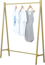 Urban Iron Clothing Racks, 59in, Commercial Clothes Racks for Hanging Clothes, Modern Metal Garment Rack, Retail Display Rack Standing Clothes Rack(Gold)
