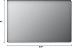 LOAAO 60X40 Inch Black Metal Framed Bathroom Mirror for Wall, Matte Black Bathroom Vanity Mirror Farmhouse, Large Rounded Rectangle Mirror, Anti-Rust, Tempered Glass, Hangs Horizontally or Vertically