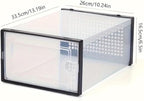 6PCS transparent shoebox for easy storage shoes odorless environmentally friendly particles plastic